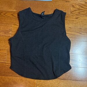Zobha sz Large Charcoal Sleeveless cropped top